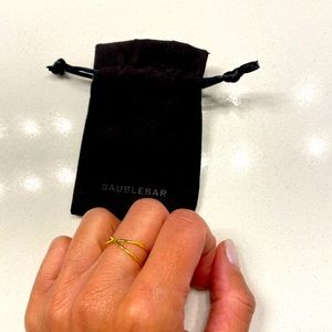 Baublebar 18k gold plated ring.